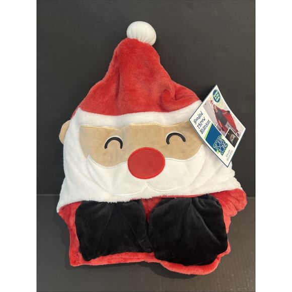 Santa Hat Hooded Throw Blanket Glow In The Dark Christmas‎ Cozy Soft 40”x50” - Picture 2 of 8
